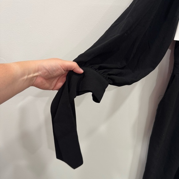 Eloquii Wide Leg Tie-Sleeve Keyhole Back Back Jumpsuit Size 20 Elegant Classy - Picture 5 of 9